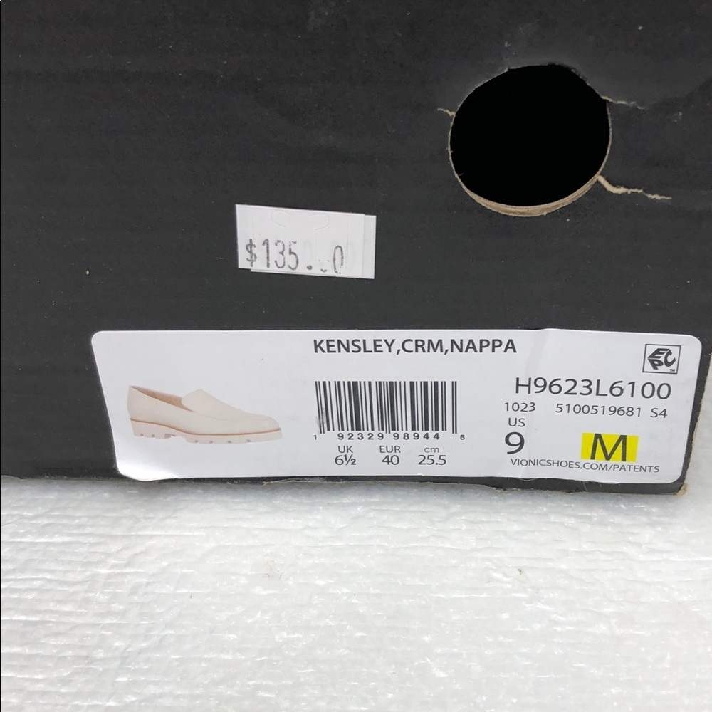 NEW Vionic Loafers Kensley Cream Leather Slip On Chunky Lug Soles Women’s Size 9 - Picture 15 of 16